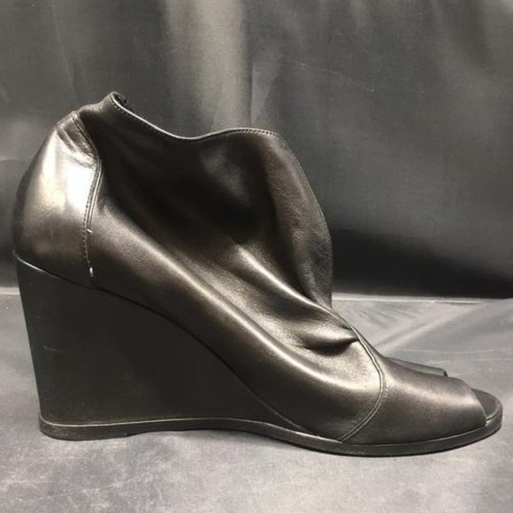 Sigerson Morrison Black Belle By Maxim Boots Wedge - Picture 5 of 12